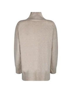 Light beige merino and cashmere blend sweater