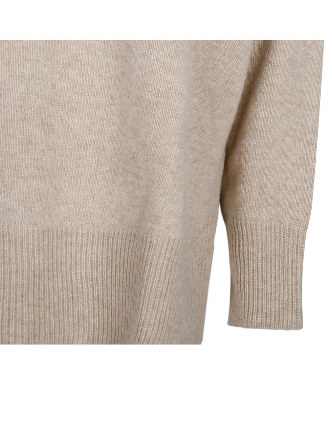 Light beige merino and cashmere blend sweater