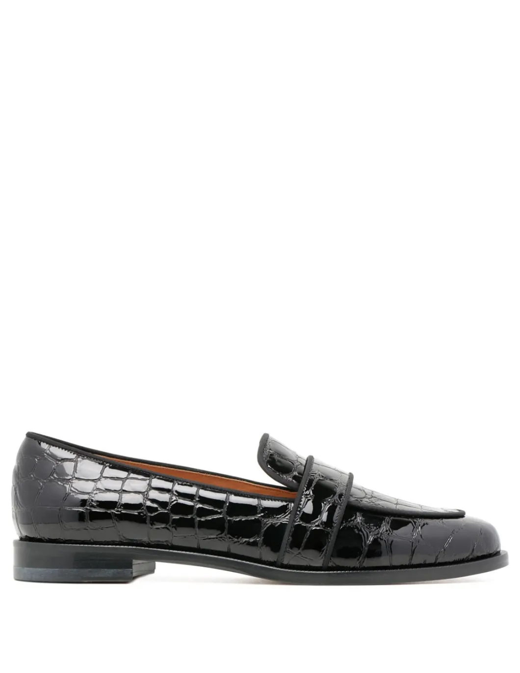 Martin croc-embossed leather mocassins