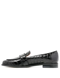 Martin croc-embossed leather mocassins