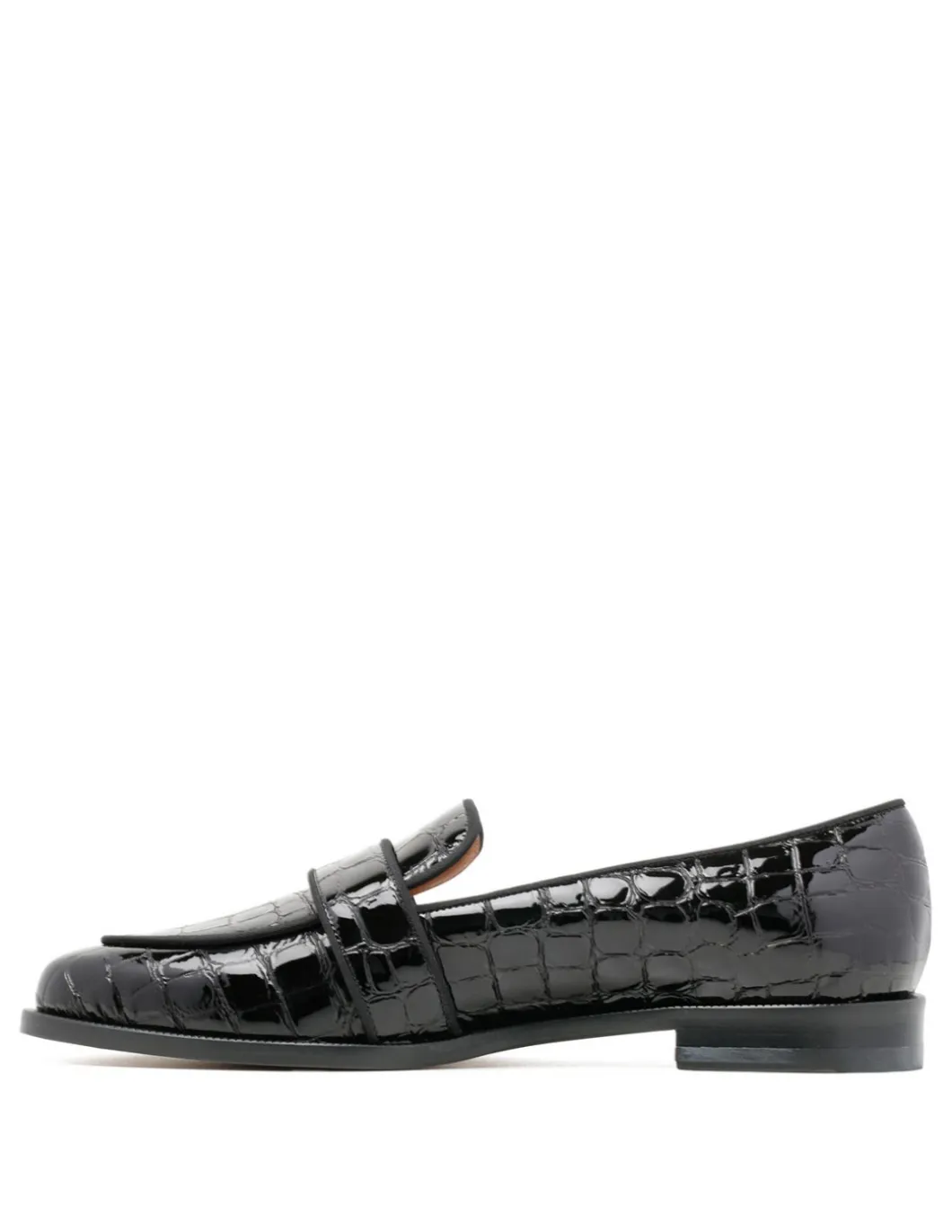Martin croc-embossed leather mocassins