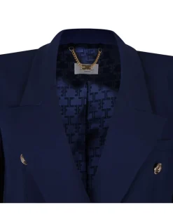 Oltremare blue crepe blazer