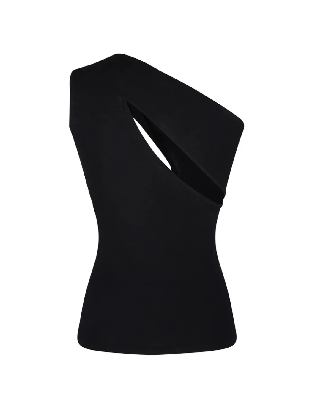 One shoulder top with jewel