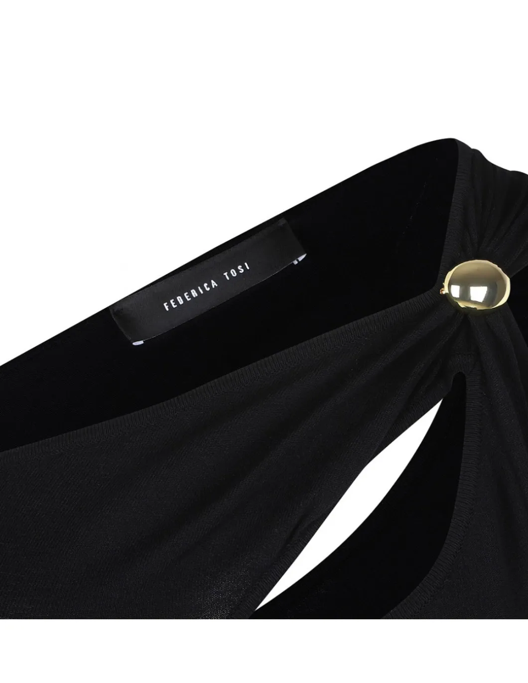 One shoulder top with jewel
