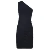 One-shoulder draped dress