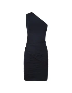 One-shoulder draped dress