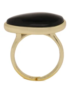 Oval black ring