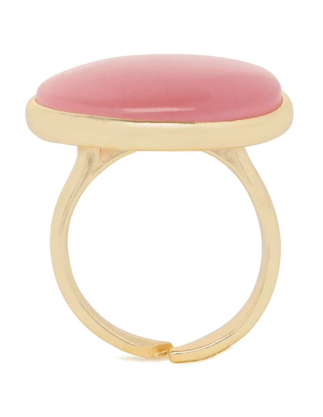Oval pink ring