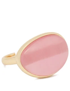 Oval pink ring