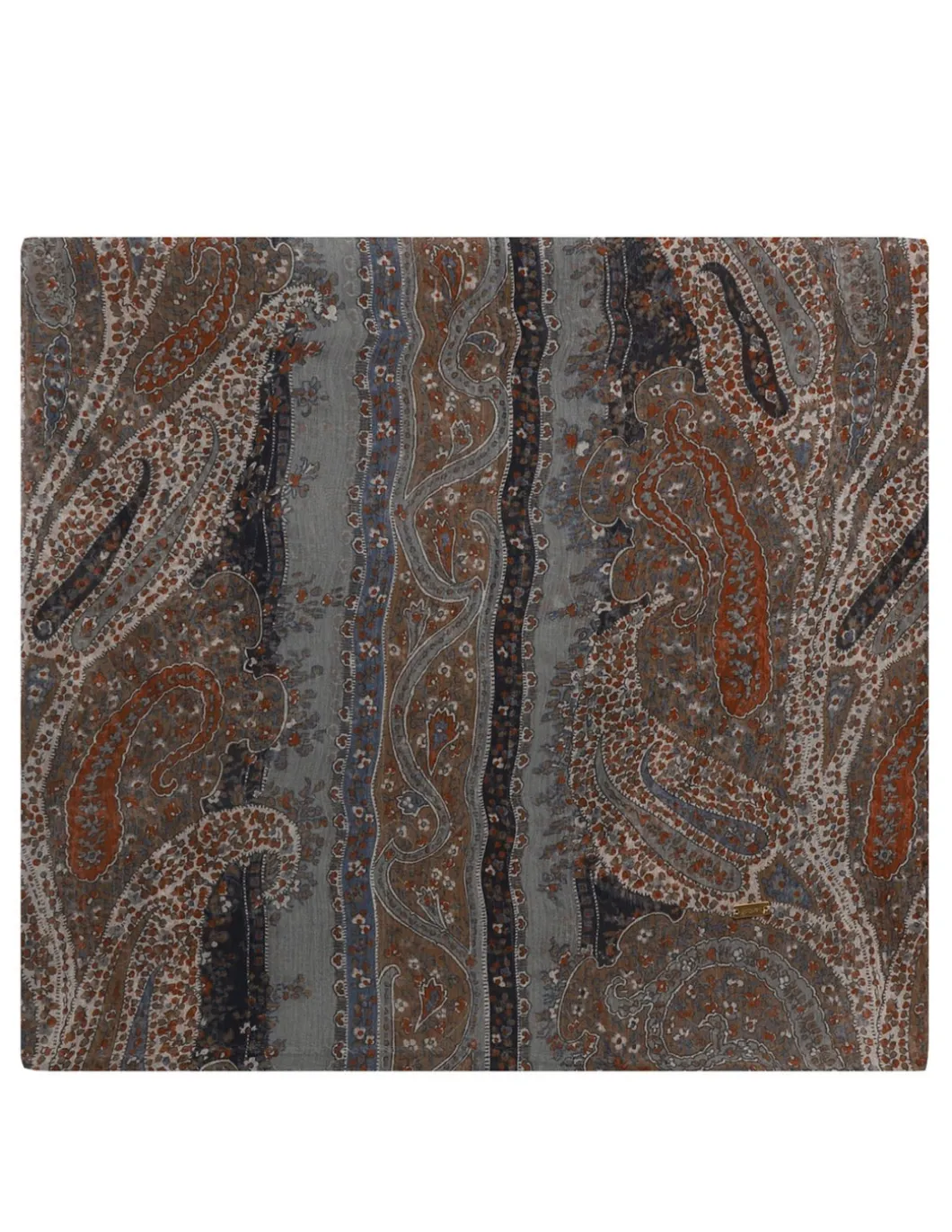 Paisley silk crepe scarf