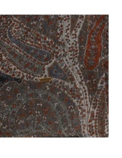 Paisley silk crepe scarf