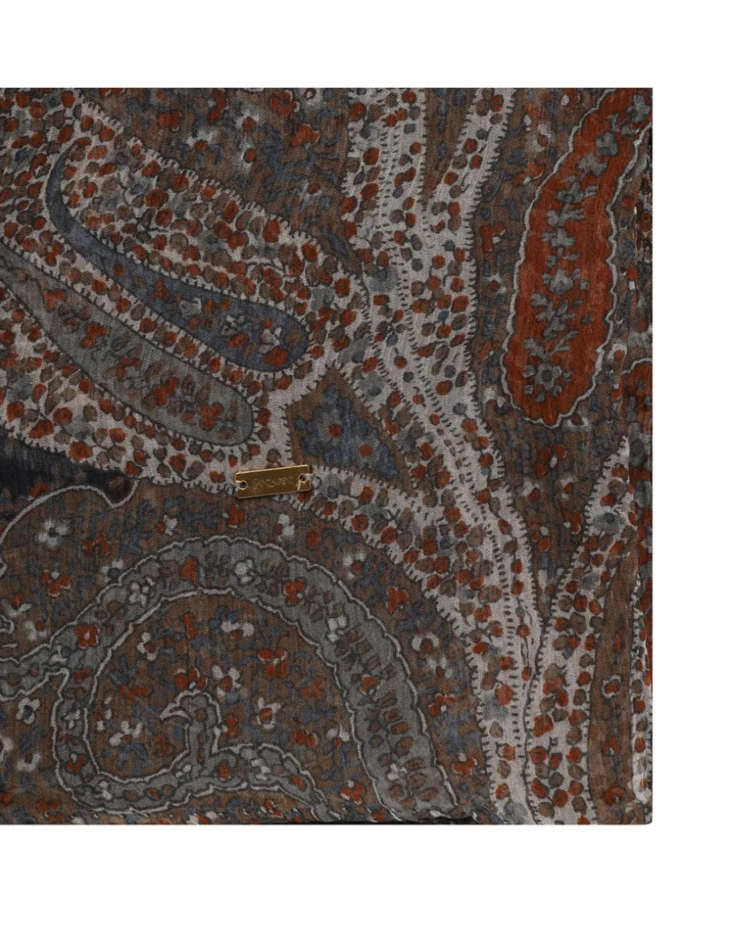 Paisley silk crepe scarf