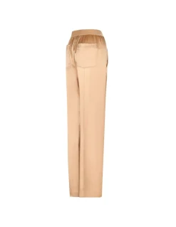 Pale beige silk satin pajama pants