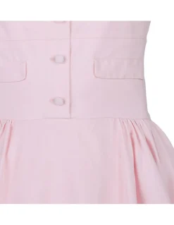 Pale rose poplin maxi skirt