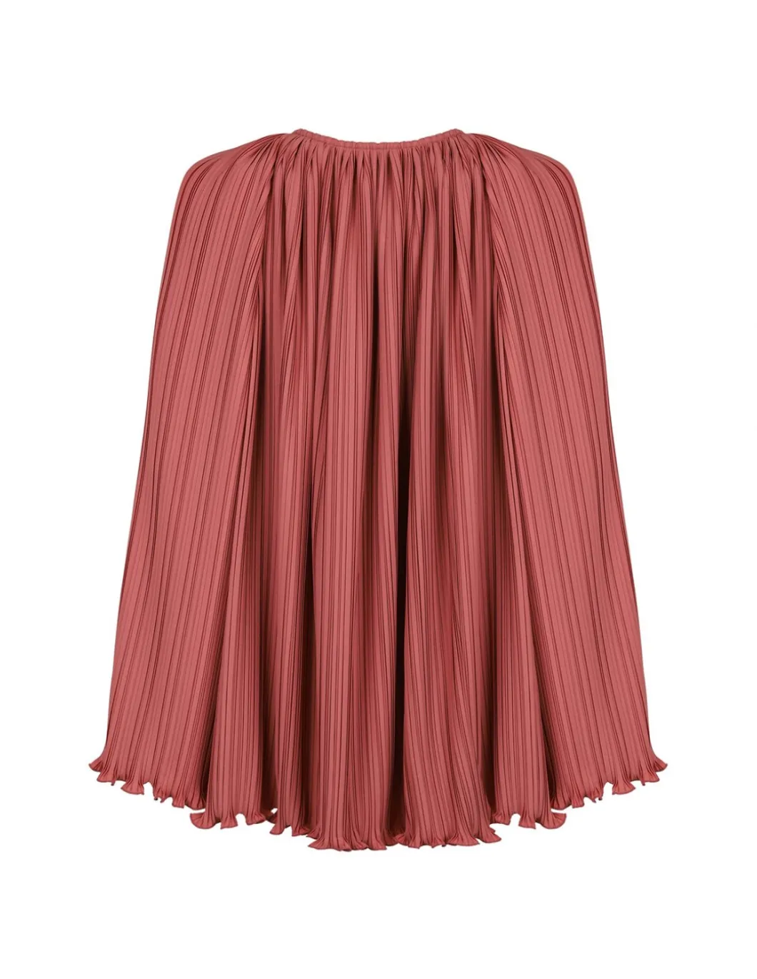 Peach pink pleated blouse