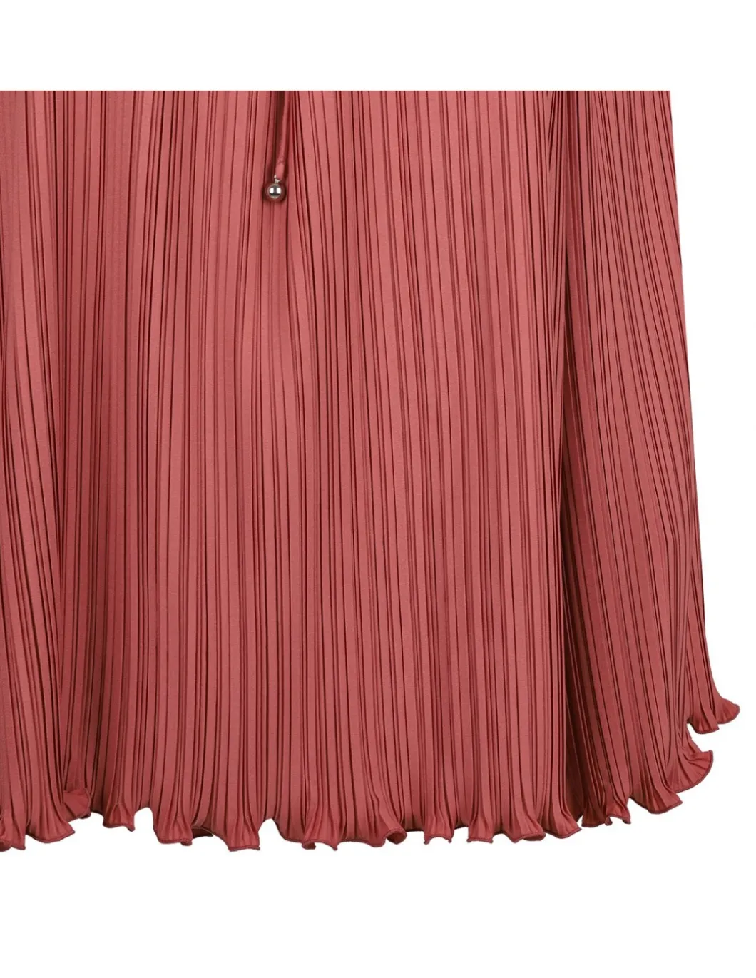 Peach pink pleated blouse
