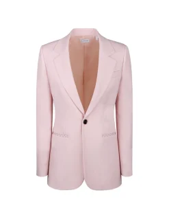 Pink wool blazer