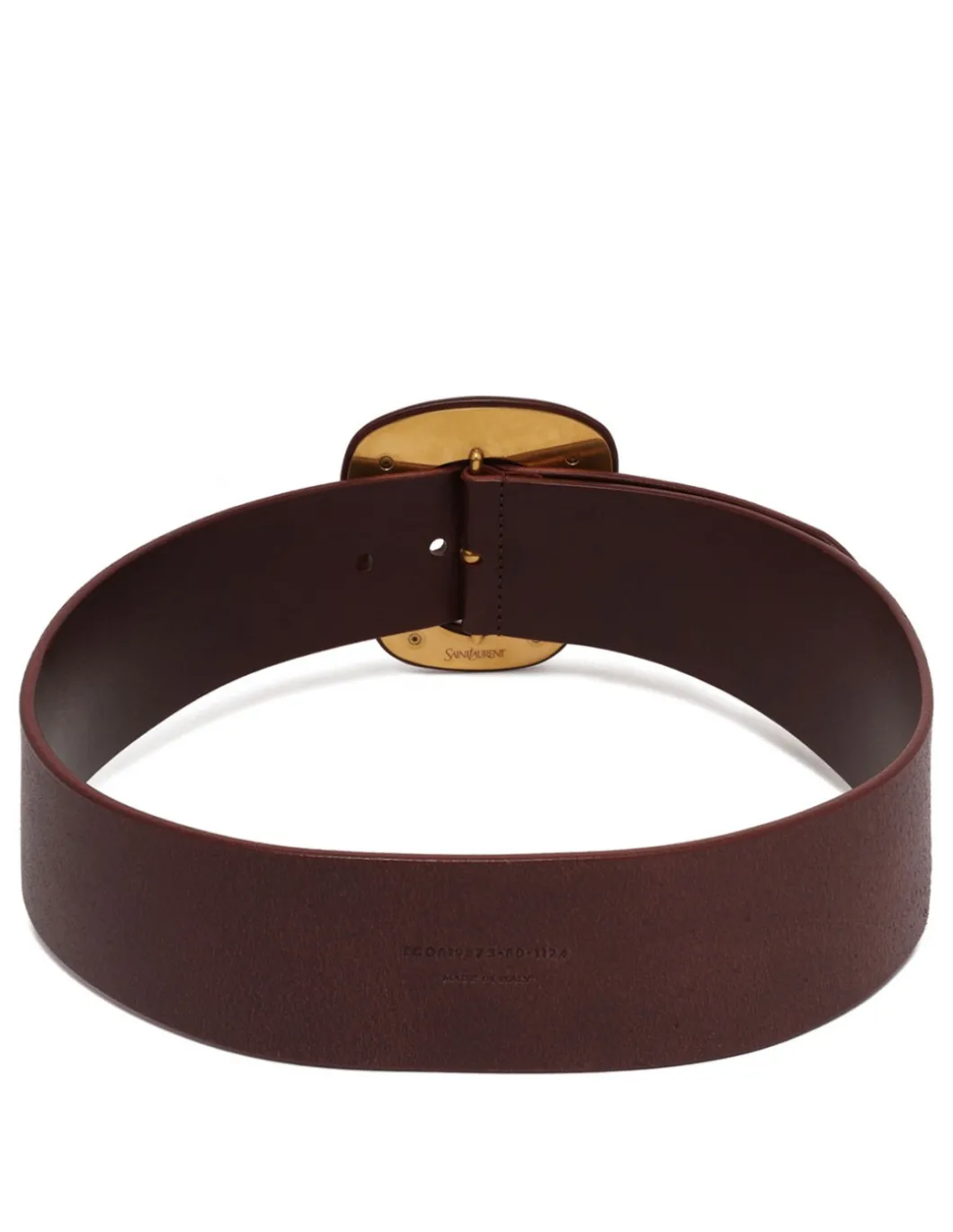 Prune hue leather belt