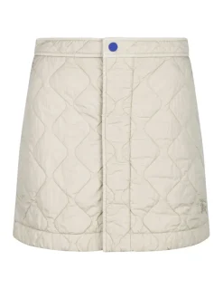 Quilted nylon mini skirt