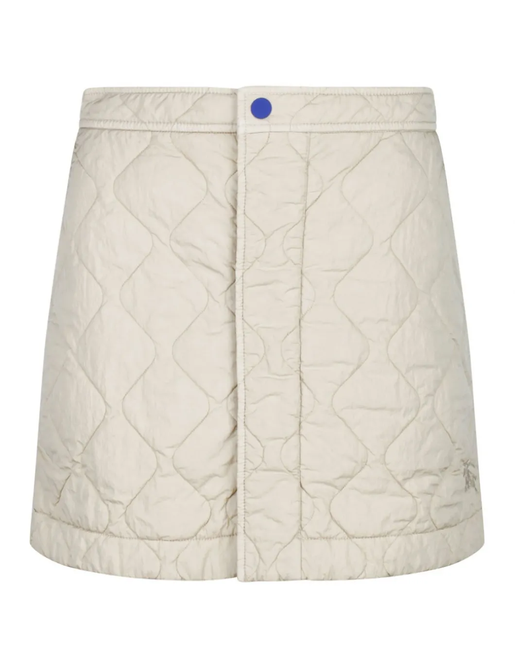 Quilted nylon mini skirt