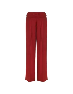 Red light wool pants
