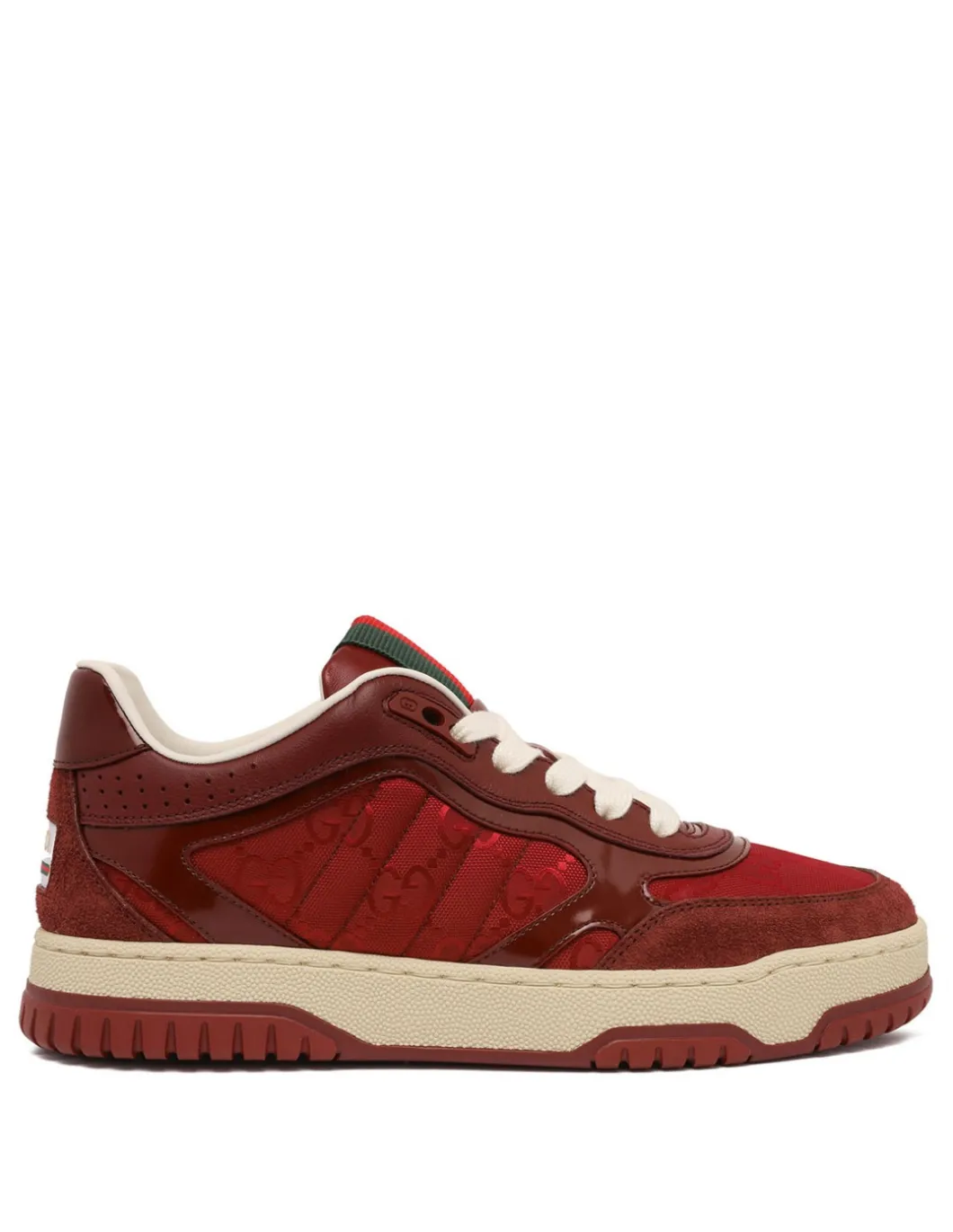 Re-Web canvas and leather sneakers