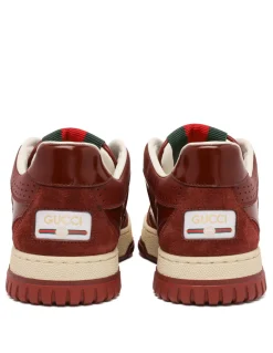 Re-Web canvas and leather sneakers