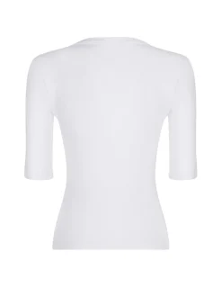 Ribbed crewneck T-shirt