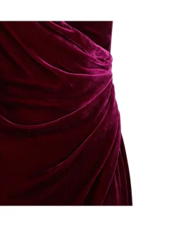 Rubinia silk velvet gown
