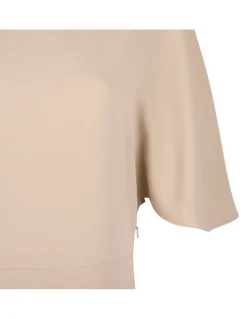 Sand hue cady long dress