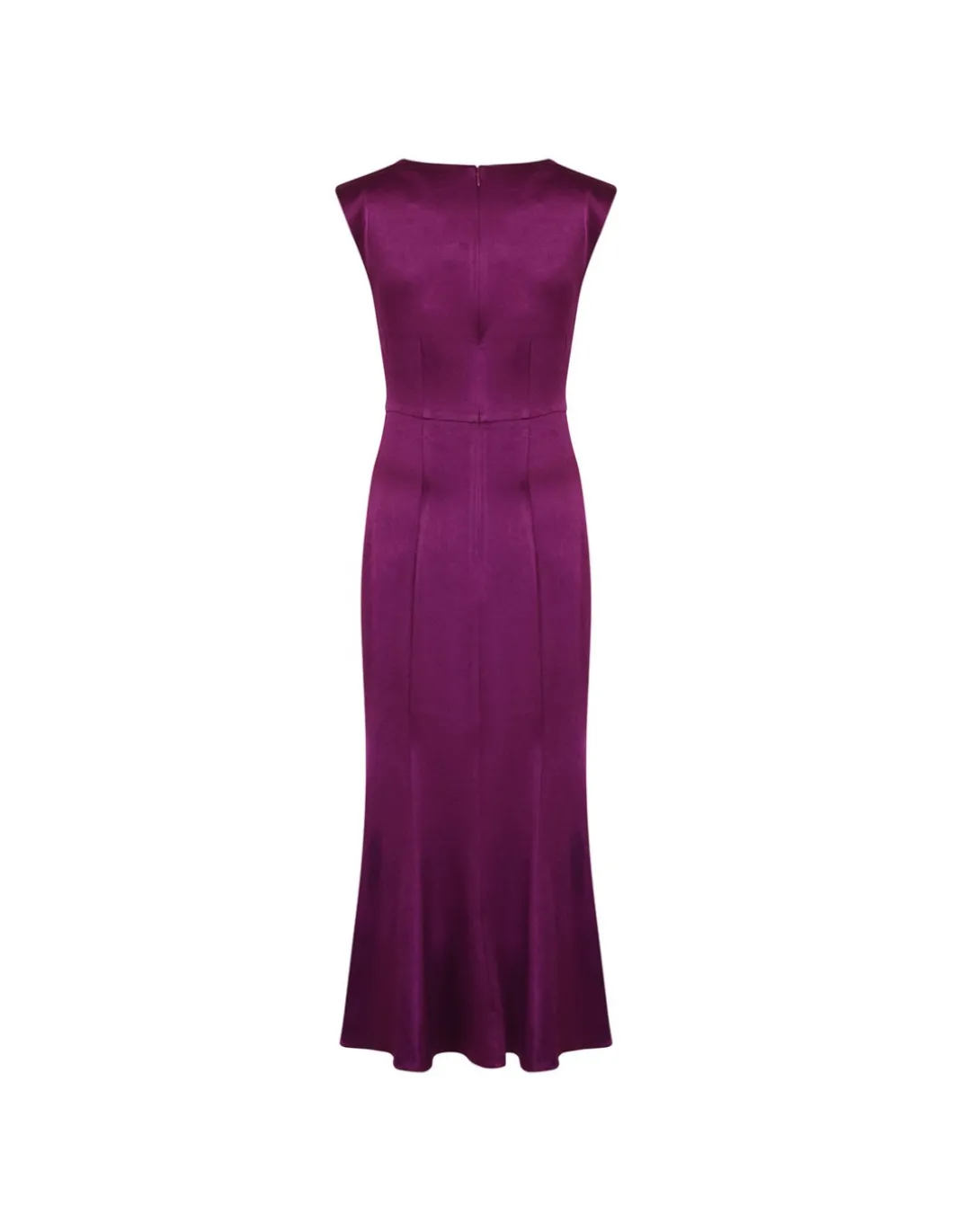 Satin crepe midi dress