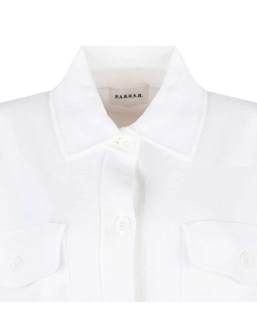 Self-tie belt white shirt