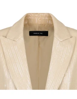 Sequined rafia-hue blazer
