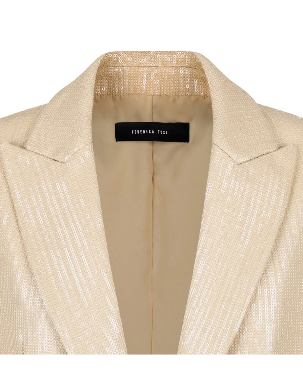 Sequined rafia-hue blazer