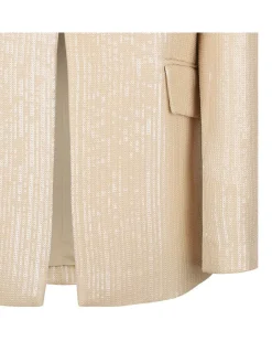 Sequined rafia-hue blazer