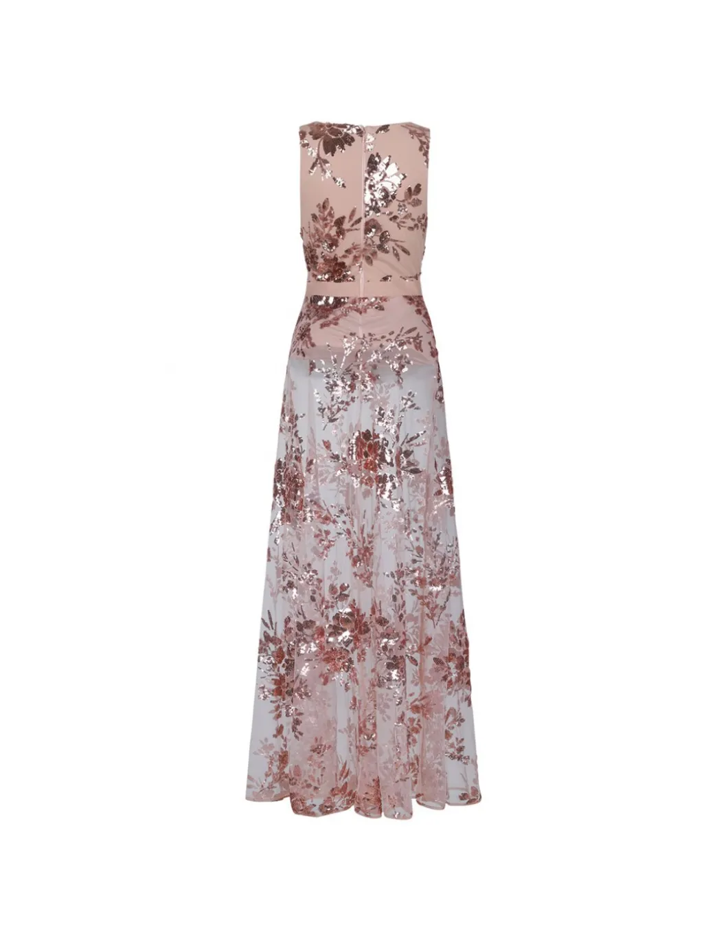 Sheer dress with sequin embroidery