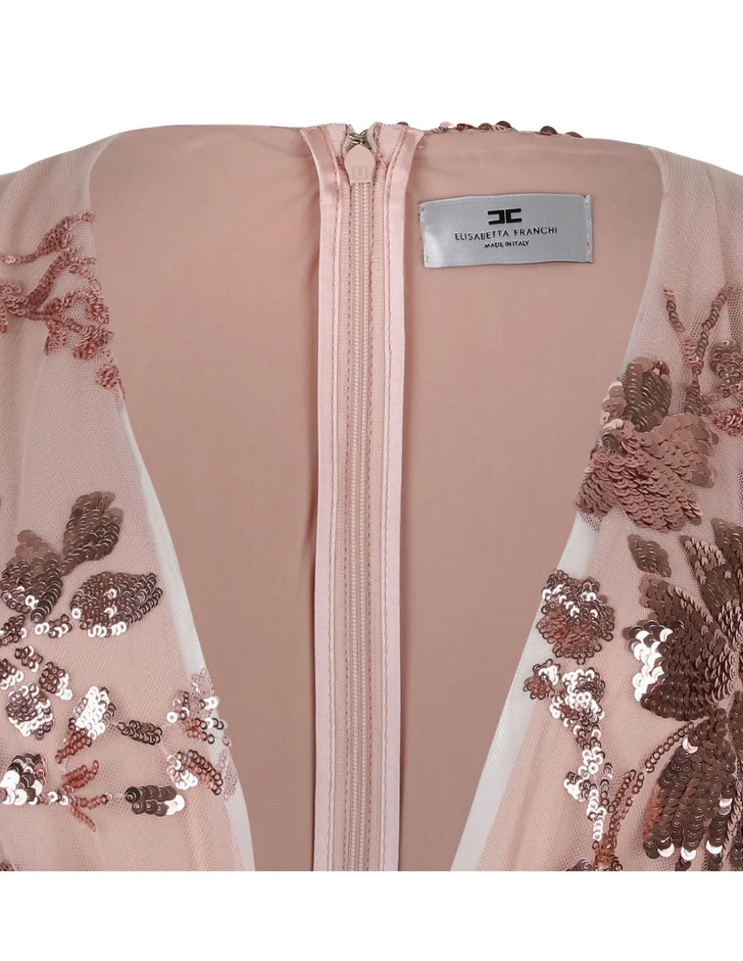 Sheer dress with sequin embroidery
