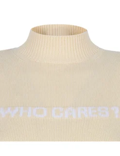 Short-sleeved wool and cashmere sweater