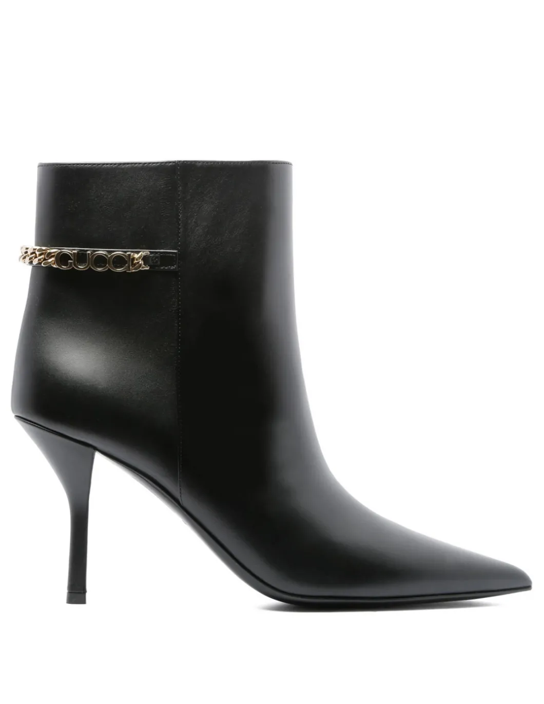 Signoria black leather booties