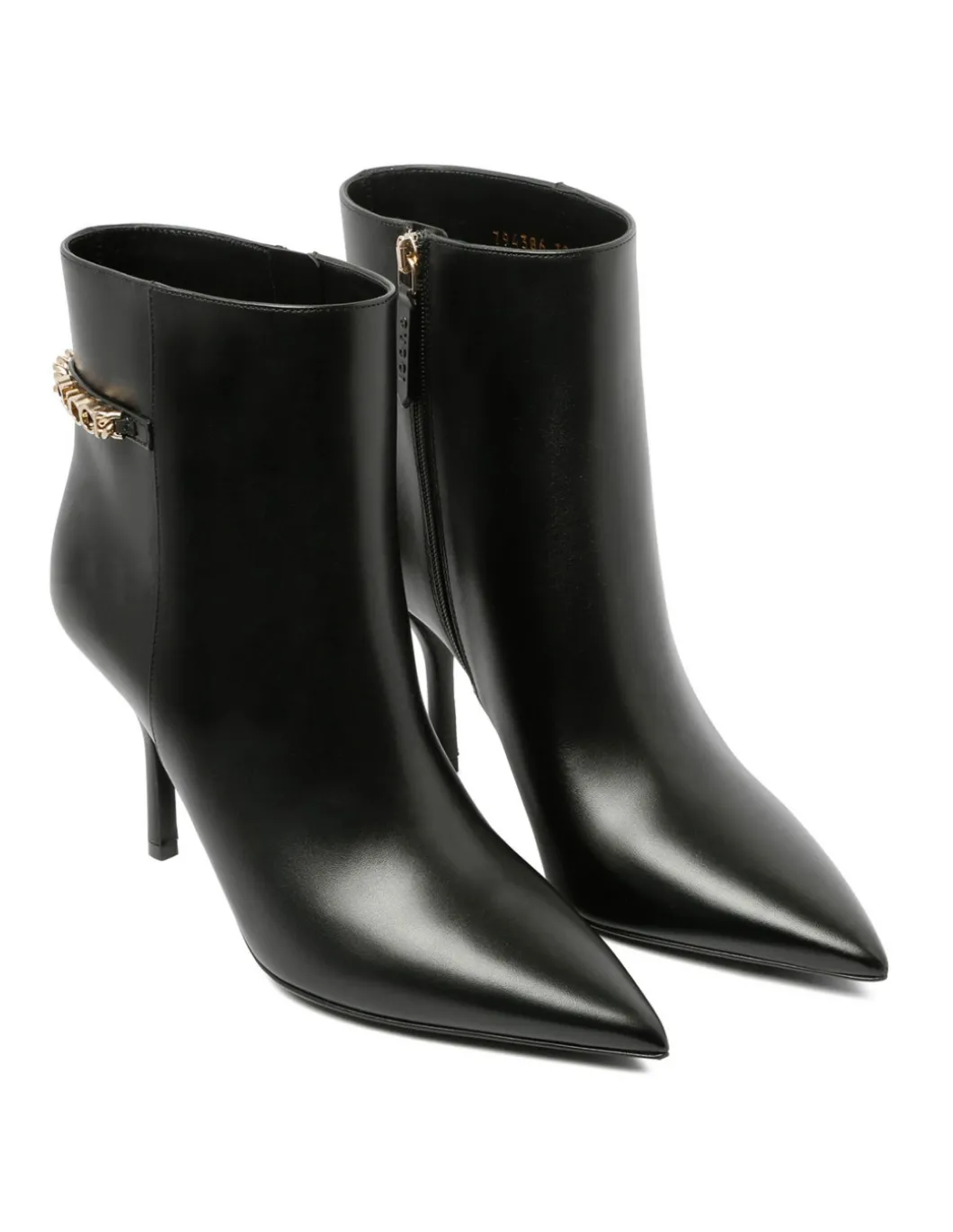 Signoria black leather booties