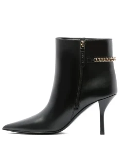 Signoria black leather booties
