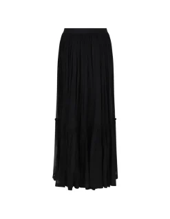 Silk crepe muslin skirt