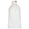 Sleeveless lavalliere blouse