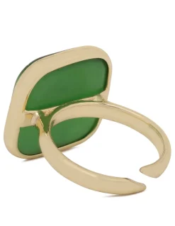 Square green ring