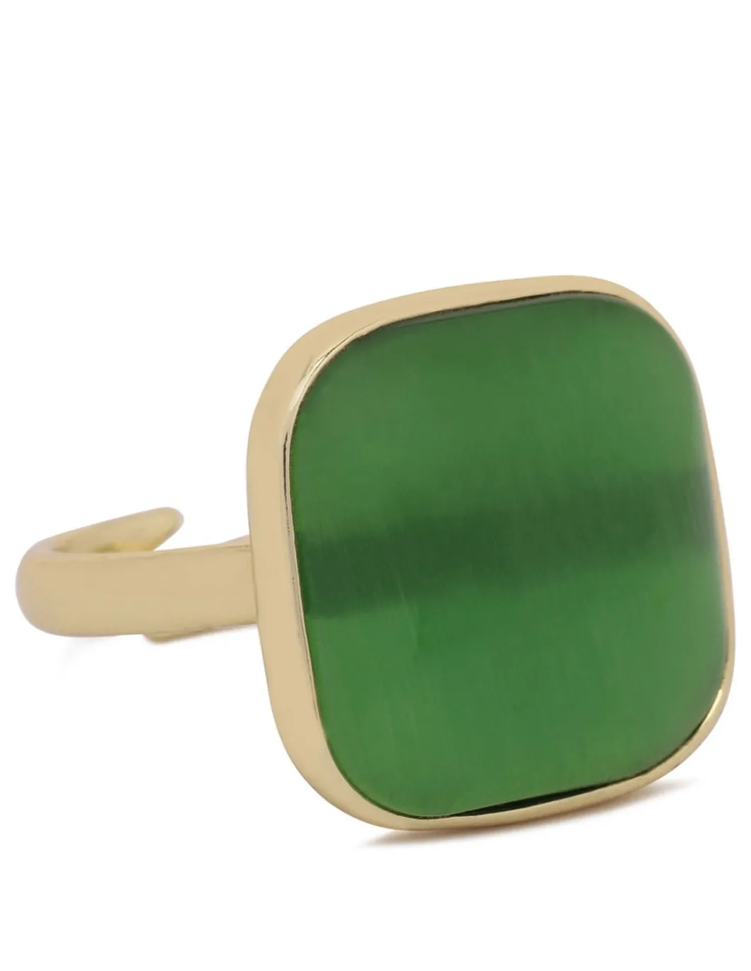 Square green ring