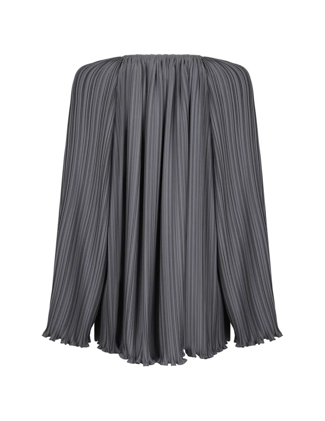 Steel gray pleated blouse