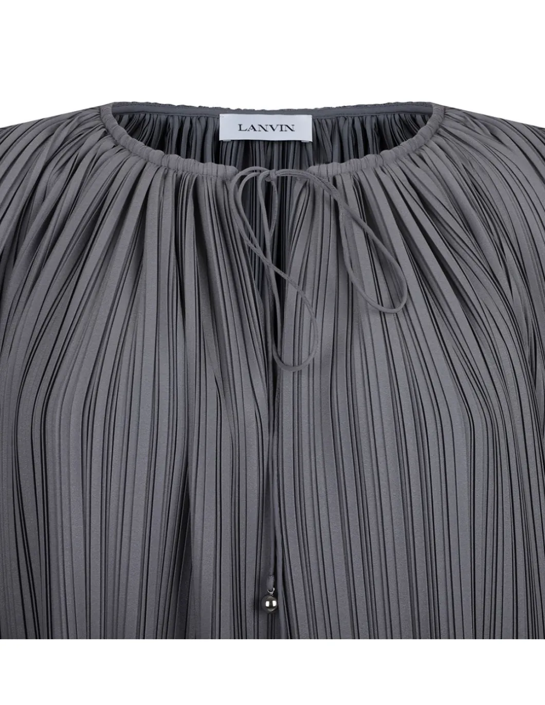 Steel gray pleated blouse