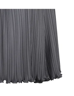 Steel gray pleated blouse