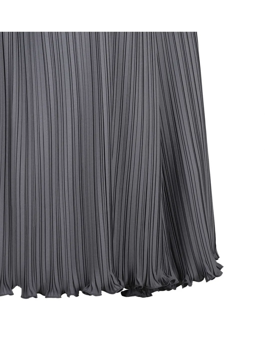Steel gray pleated blouse