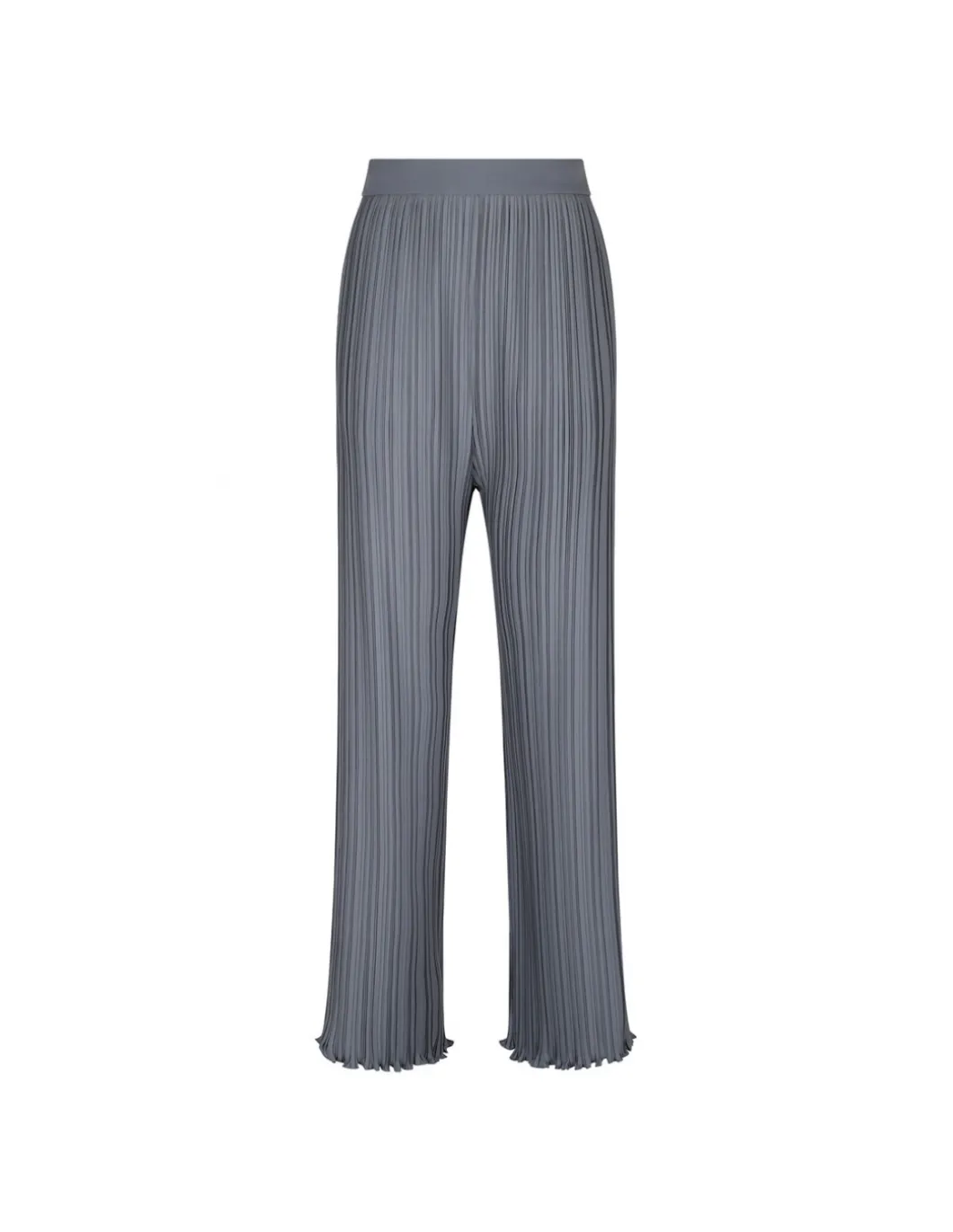 Steel-hue pink pleated pants